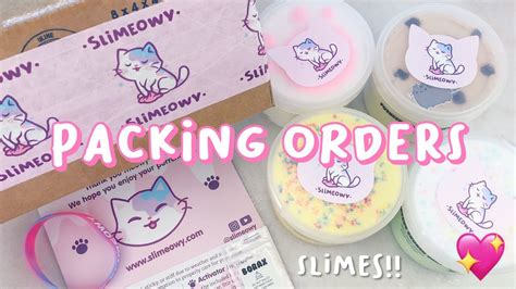 How I Package My Slime Orders And Slime Restock Asmr Youtube