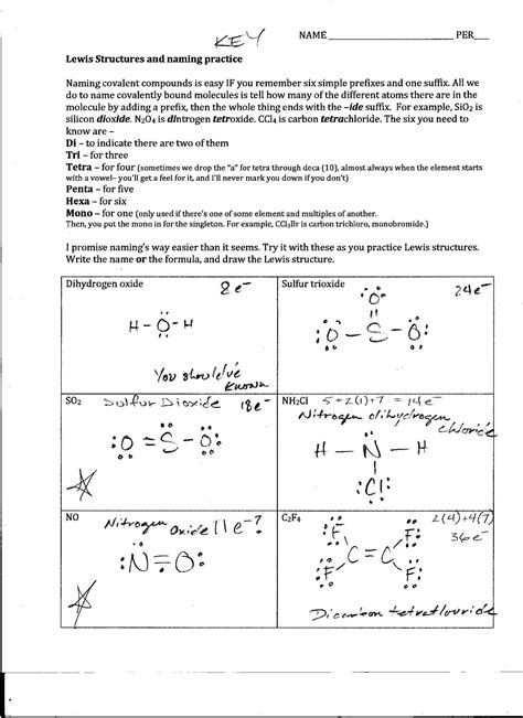 Lewis Structure Worksheet Pdf With Answers
