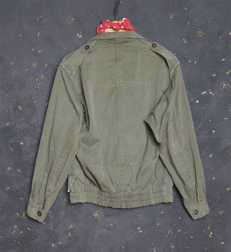 Vintage 60s French Army Jacket Military Coat Khaki Jacket Etsy