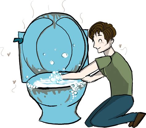 Download Transparent Clipart Toilet Flush Toilet Cartoon