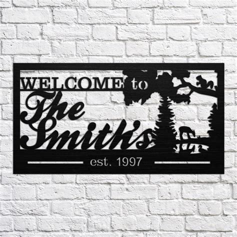 Custom Metal Welcome Sign Etsy