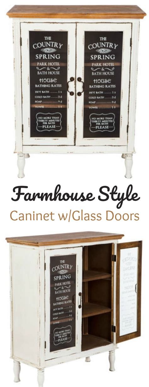 Farmhouse Cabinet With Glass Doors Hobby Lobby Bathroom