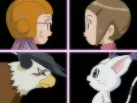 Kari And Yolei Gatomon And Aquilamon Digimon Adventure Digimon