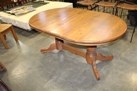 Prestige Solid Wood Oval Oak Double Pedestal Dining Table