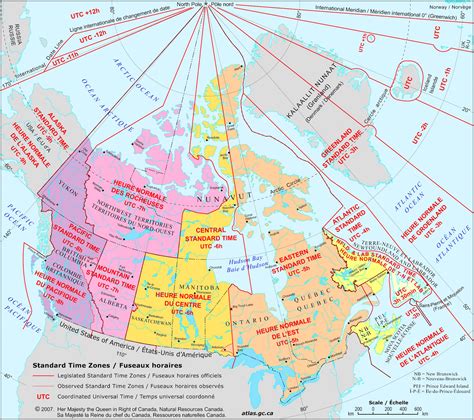 Canada Time Zones • Map •