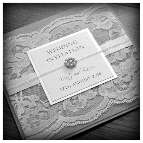 Rustic Lace Wedding Invitation Oneofakindstationery Wedding