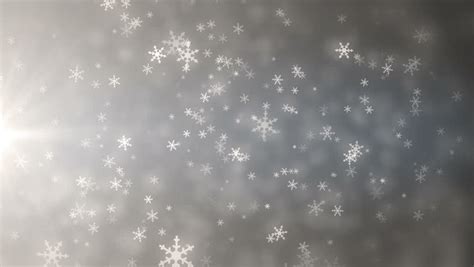 Silver Snowflakes And Stars Falling Computer Generated Seamless Loop