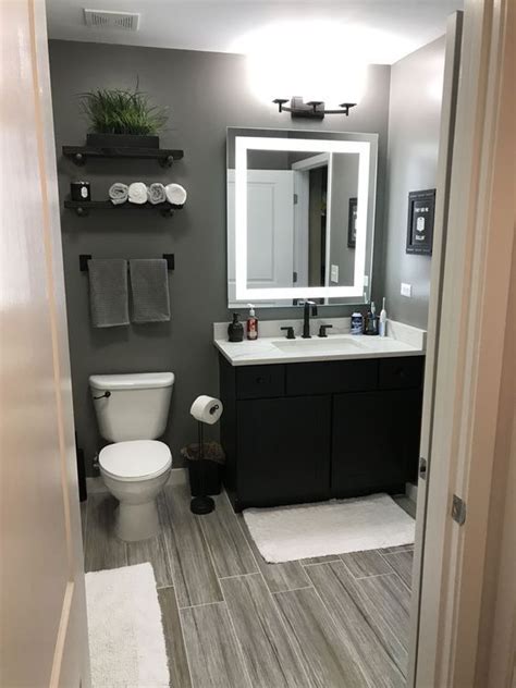 Oftentimes i like to paint small bathrooms typically windowless rooms a dark color. Most Popular Small Bathroom Remodel Ideas on a Budget in ...