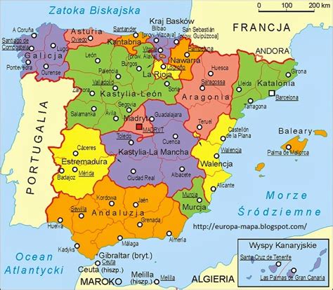 España Mapa Ciudades