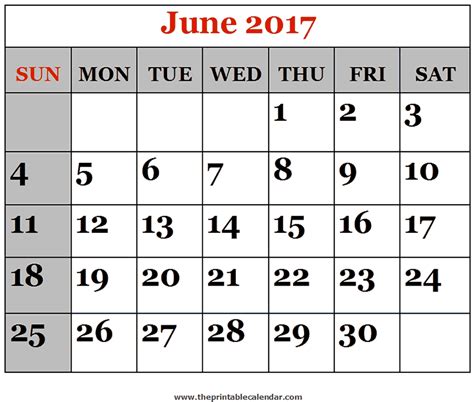 Here's june 2021 calendar template in mint with. June 2017 printable Calendars