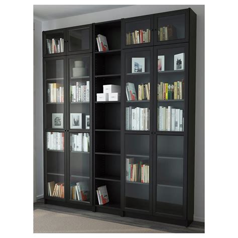 Billy Oxberg Bookcase Black Brown 78 34x11 34x93 14 Ikea