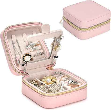 Lokass Rosa Schmuck Organizer Kleines Schmuckk Stchen F R Frauen