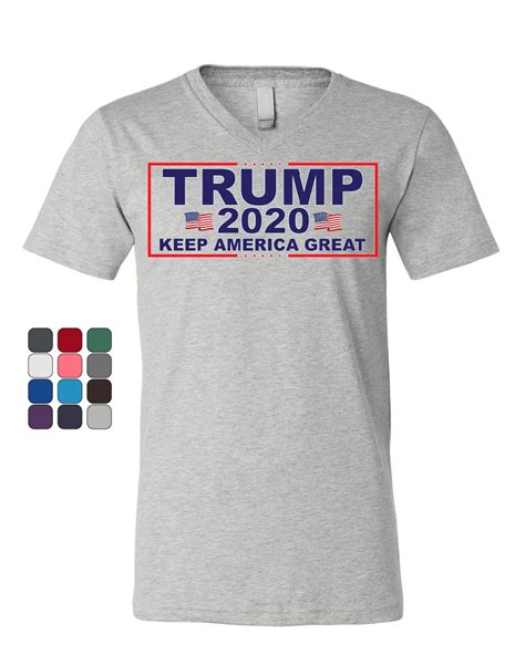 Trump 2020 Keep America Great V Neck T Shirt Republican Maga Election