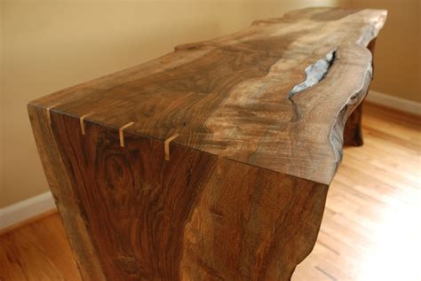 Live Edge Walnut Console Table Frison Logue Hardwoods