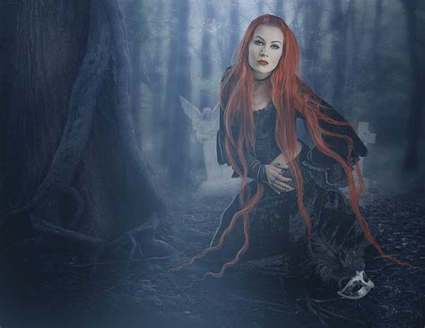Alone Into The Forests Night Forests Fantasy Woman Hd Wallpaper
