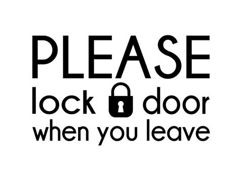 Please Lock Door Sticker Etsy