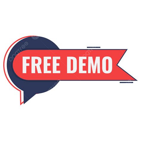 Free Demo Button Design Vector Free Demo Icon Free Demo Image Free