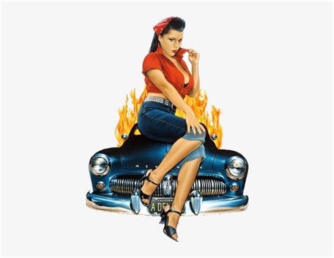 Download Pinup Girl Car Vintage Pin Up Girls Cars Hd Transparent