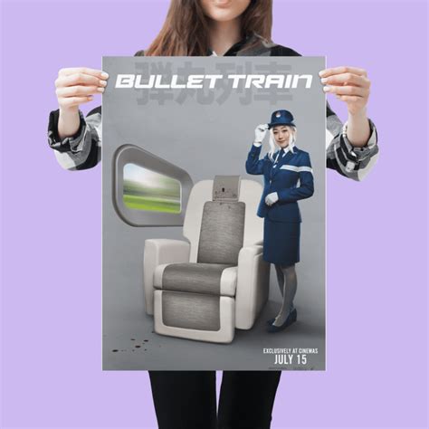 Bullet Train Zazie Beetz Brad Pitt Movie Poster Lost Posters