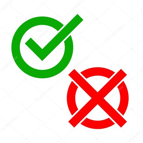 Yes And No Check Marks Vector Illustration — Stock Vector © Chekman1