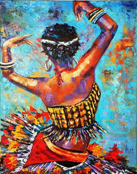 African Dancers Abstract Art Fine Art Print Or Canvas Bold Art