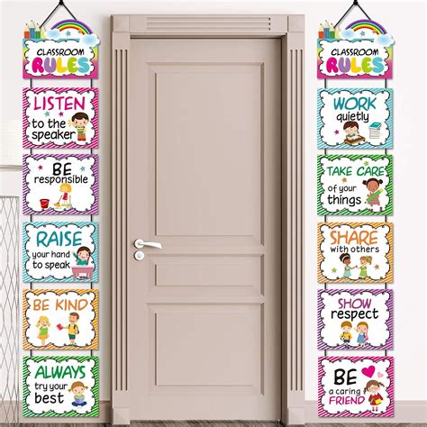Classroom Rules Posters Classroom Bulletin Board Decorations Set For