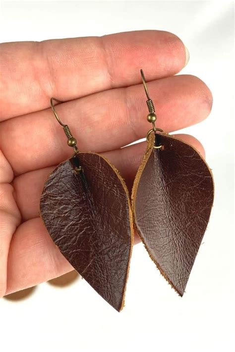 Leather Earrings Diy Chaotically Yours