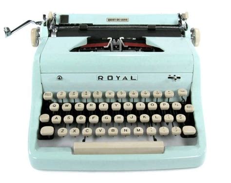 An Old Fashioned Blue Royal Typewriter