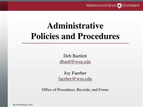 Ppt Administrative Policies And Procedures Powerpoint Presentation