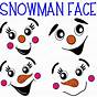 Printable Snowman Face Template