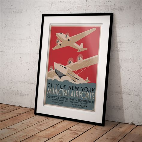 Nyc Municipal Airports1937 Vintage Travel Poster Just Posters