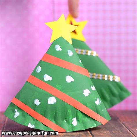 Rocking Paper Plate Christmas Tree Craft For Kids Paper Diy