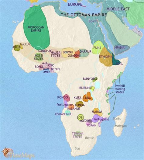 History Map Of Africa 1453ad 1648ad What Is Happening At This Time