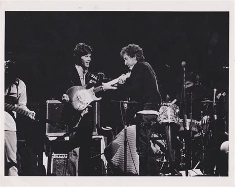 Bob Dylan Vintage Live Photograph With Robbie Robertson Of The Band