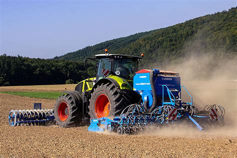 Pneumatic Seed Drills Successfully Cultivating Fields Lemken