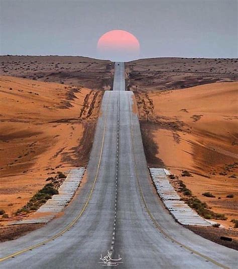 Taking A Road Into The Sunset 🌅 📷pc Talalalyahya Beautiful Roads