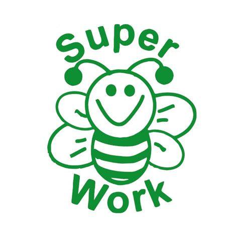 Green Super Work Bee Stamper Superstickers