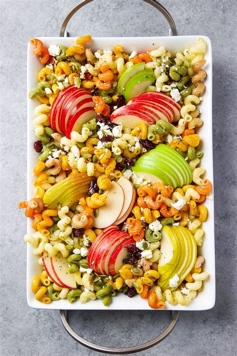This fall harvest pasta salad is a festive cold pasta dish made with fresh and seasonal ingredients, topped with a deliciously sweet honey poppyseed dressing! Fall Harvest Pasta Salad | Garden in the Kitchen | Garden ...