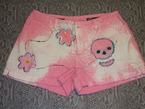 Daisy Duke Shorts Pink Recycled Upcycled Daisy Duke Shorts