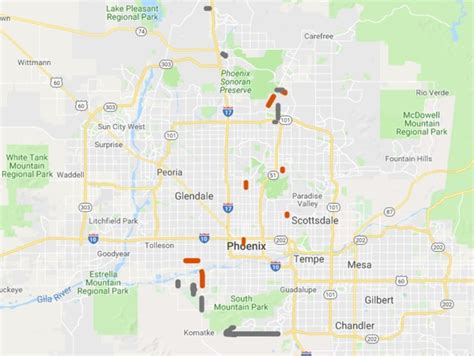 Map Phoenix Roads Getting New Speed Limits Abc15 Arizona