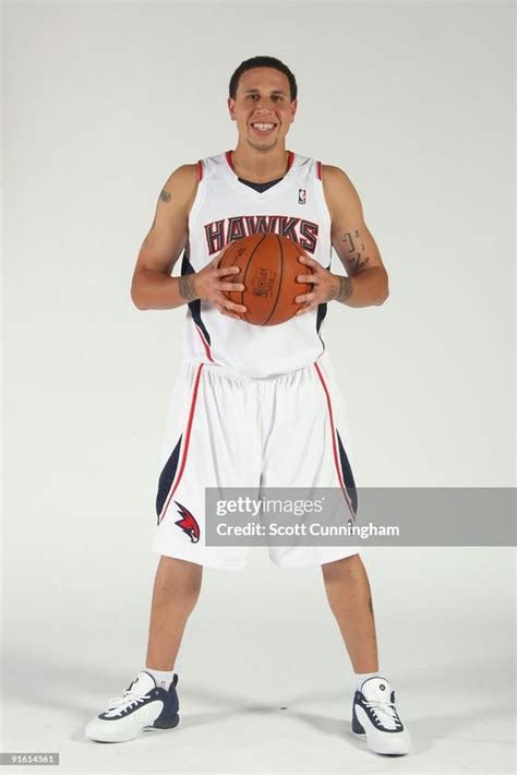 Mike Bibby Of The Atlanta Hawks Poses For A Portrait During 2009 Nba