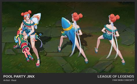 Pool Party Lol Pool Party Skins Jinx League Of Legends League Of