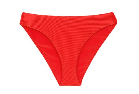 Bikini Bottoms Ribbed Red Bikini Bottom Bottom Cotele Tomate Comfy