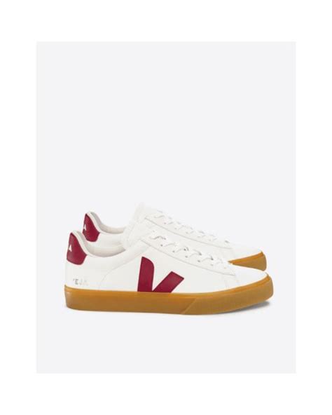 Amelie Veja Campo Chromefree Leather Trainers Extra Whitemarsala