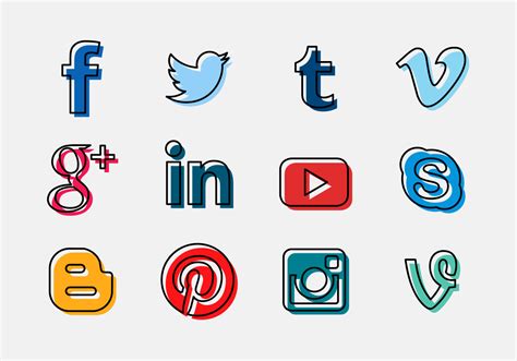Social Media Icons Set Logo Vector Illustrator Logo C Vrogue Co