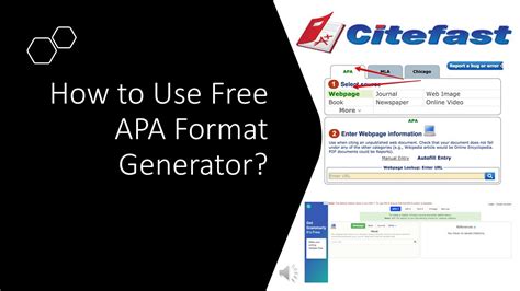 How To Use Free Apa Format Generator Ft Citefast Youtube