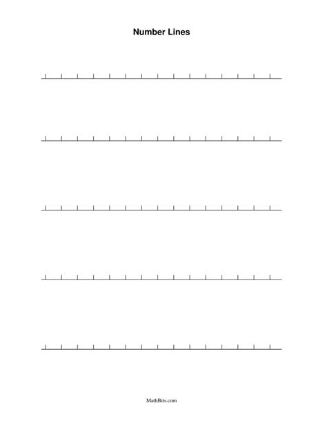 Free Printable Blank Number Lines