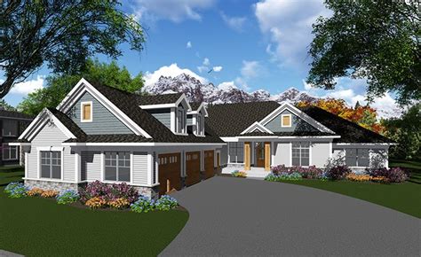 The cottage house plan comes from english architecture, where cozy designs, often in rural areas, featured living rooms on the main floor and an upper floor with several bedrooms tucked under the eaves. 57716 | Craftsman house plans, House plans, L shaped house plans
