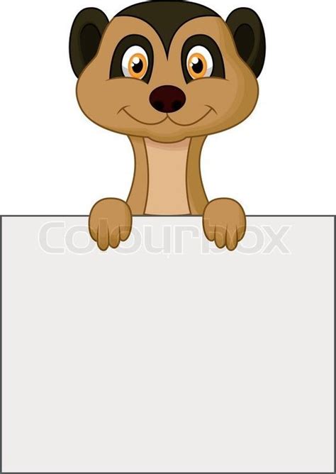 Malvorlage fuchs zum ausmalen und weitere ausmalbilder, z.b. Stock-Vektor von 'Süße Erdmännchen Cartoon leere Schild ...