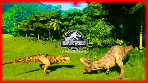 T REX VS GIGANOTOSAURUS ROUND 2 DINO BATTLE In Jurassic World